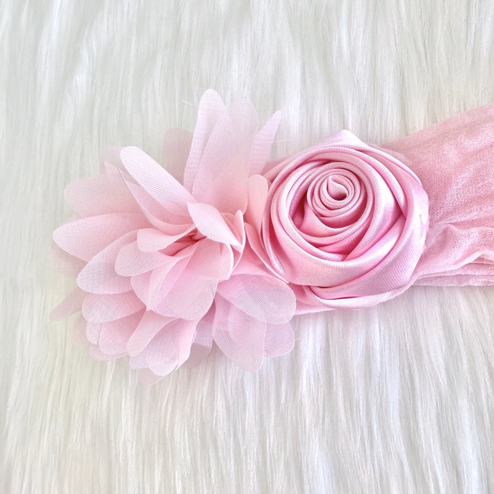 SATIN ROSE HEADBAND - Picture 2 of 6